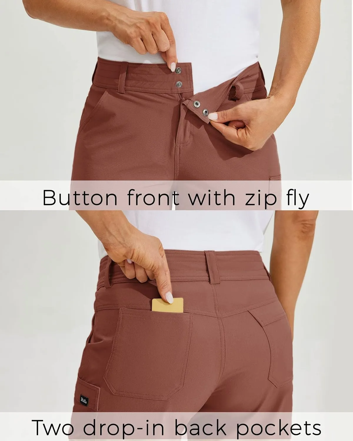 Willit Women's Golf Cargo Shorts Quick Dry Hiking Athletic Casual Summer Shorts with Pockets 5"