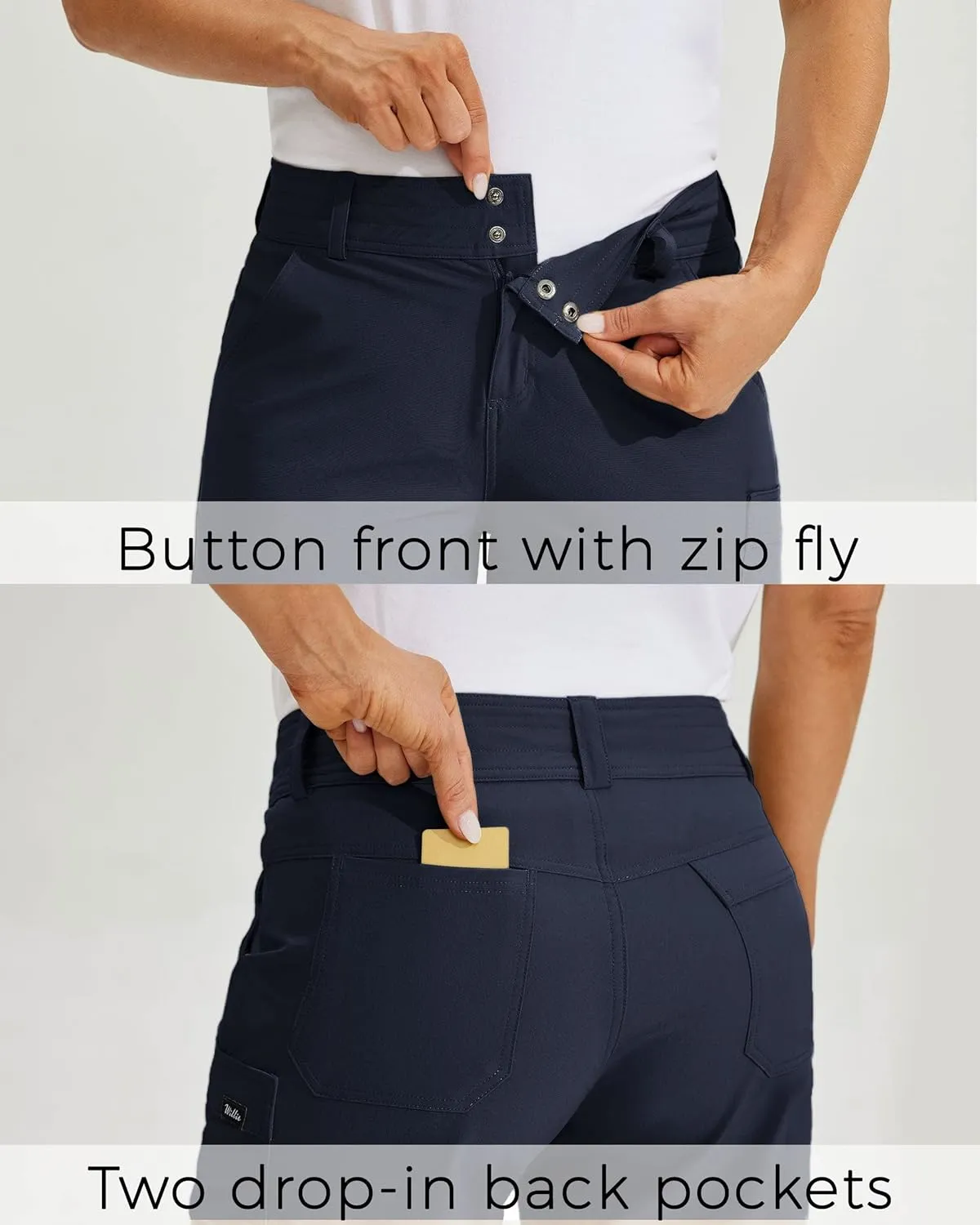 Willit Women's Golf Cargo Shorts Quick Dry Hiking Athletic Casual Summer Shorts with Pockets 5"