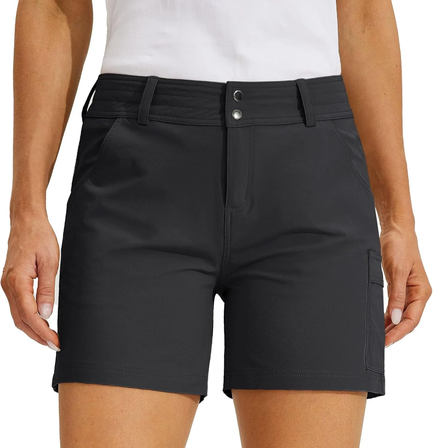 Willit Women's Golf Cargo Shorts Quick Dry Hiking Athletic Casual Summer Shorts with Pockets 5"