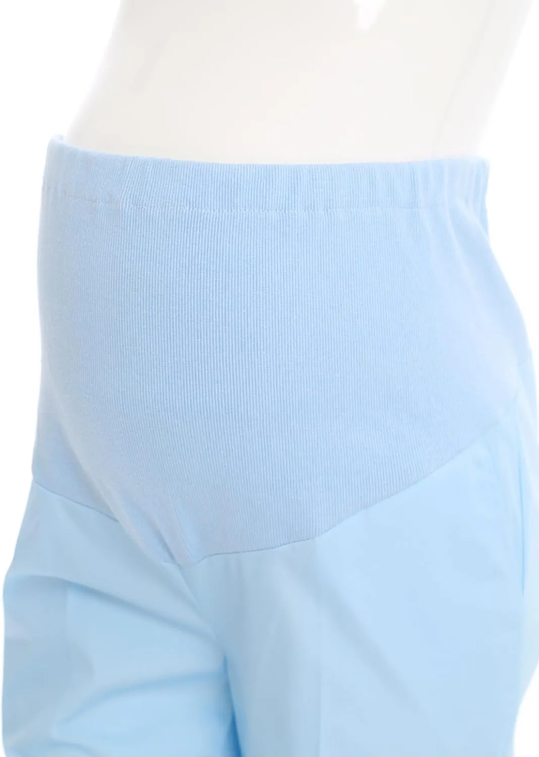 Women's Maternity Pant Workwear Pregnancy Cargo Trousers with Adjustable Elastic Waistband